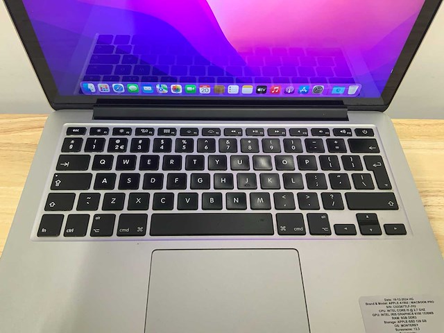 Apple macbook pro a1502 laptop (2x) - afbeelding 2 van  8