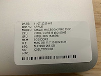 Apple macbook pro a1502 laptop (2x) - afbeelding 8 van  8