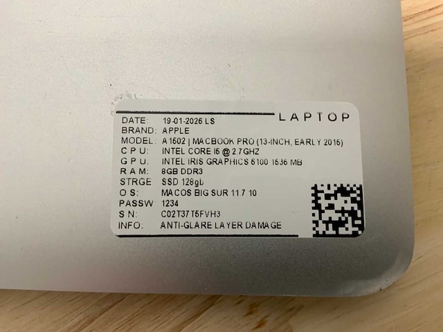 Apple macbook pro a1502 laptop (3x) - afbeelding 3 van  11