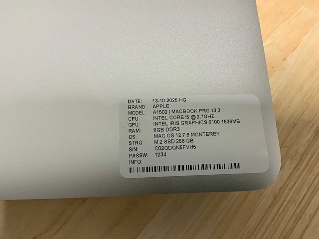Apple macbook pro a1502 laptop (4x) - afbeelding 11 van  11