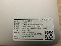 Apple macbook pro a1502 laptop (4x) - afbeelding 9 van  10