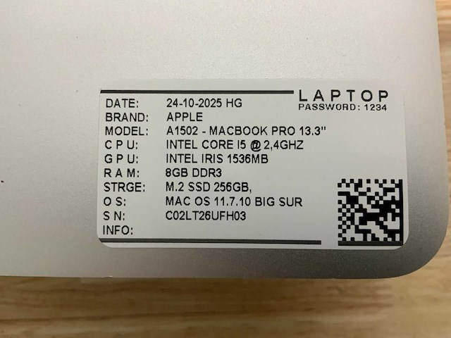 Apple macbook pro a1502 laptop (4x) - afbeelding 9 van  11