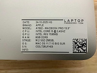 Apple macbook pro a1502 laptop (4x) - afbeelding 9 van  11