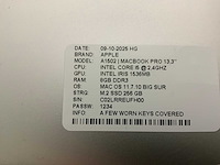 Apple macbook pro a1502 laptop (4x) - afbeelding 10 van  11