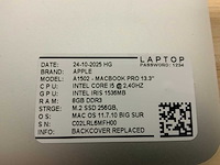 Apple macbook pro a1502 laptop (4x) - afbeelding 2 van  10