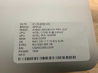 Apple macbook pro a1502 laptop (4x) - afbeelding 9 van  11