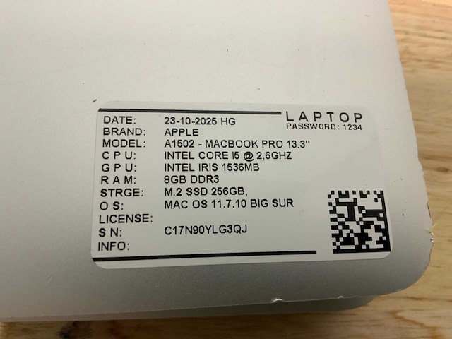 Apple macbook pro a1502 laptop (4x) - afbeelding 11 van  11