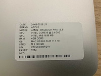 Apple macbook pro a1502 laptop (4x) - afbeelding 7 van  10