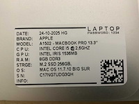 Apple macbook pro a1502 laptop (4x) - afbeelding 10 van  11
