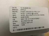 Apple macbook pro a1502 laptop (4x) - afbeelding 10 van  10