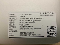 Apple macbook pro a1502 laptop (4x) - afbeelding 11 van  11