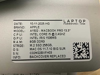 Apple macbook pro a1502 laptop (6x) - afbeelding 2 van  10