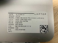 Apple macbook pro a1502 laptop (6x) - afbeelding 3 van  10