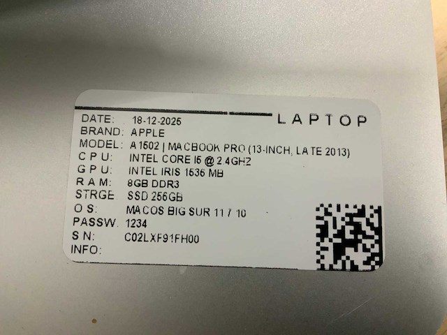Apple macbook pro a1502 laptop (6x) - afbeelding 4 van  10