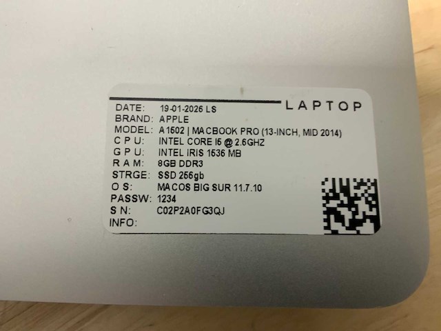 Apple macbook pro a1502 laptop (6x) - afbeelding 5 van  12