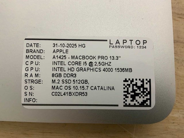 Apple macbook pro a1502/a1425 laptop (4x) - afbeelding 7 van  8