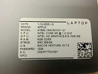 Apple macbook pro a1534 laptop (2x) - afbeelding 8 van  8