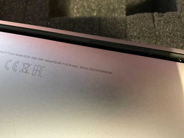 Apple macbook pro a2141 laptop - afbeelding 5 van  5