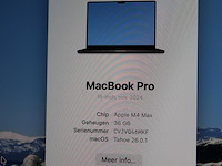 Apple macbook pro m4 max model a3186 16 inch. werkgeheugen 36 gb - afbeelding 2 van  4