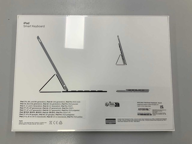 Apple smart qwerty nl keyboard voor ipad(7e, 8e, en 9e generatie), ipad air(3e generatie), ipad pro 10.5-inch - afbeelding 2 van  2