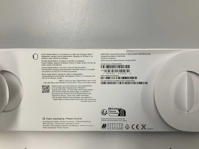 Apple watch series 11 42mm gold titanium gps cellular - afbeelding 2 van  5