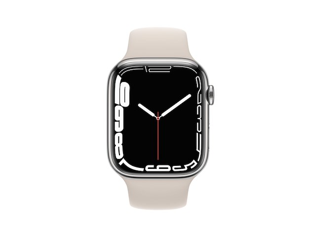 Apple watch series 7 oled 45 mm 4g zilver gps - afbeelding 2 van  3