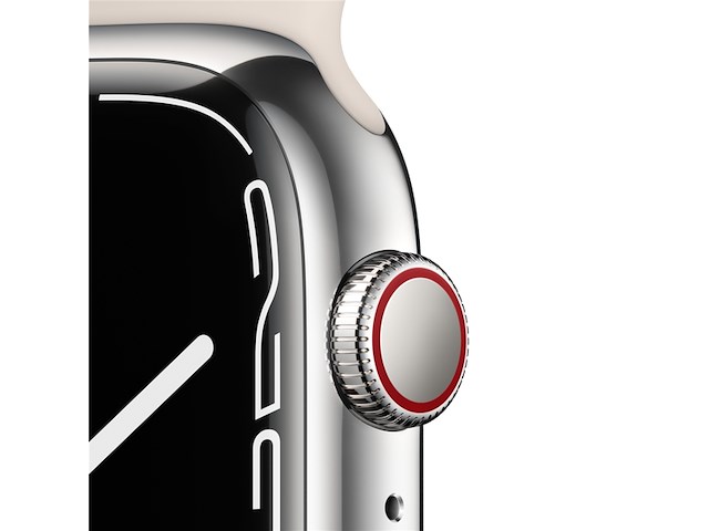 Apple watch series 7 oled 45 mm 4g zilver gps - afbeelding 3 van  3