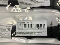 Apple watch silicone band strap black (5x) - afbeelding 2 van  3
