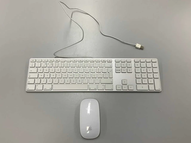 Apple wired magic qwerty(portugees) keyboard with numeric keypad + magic mouse - afbeelding 1 van  2