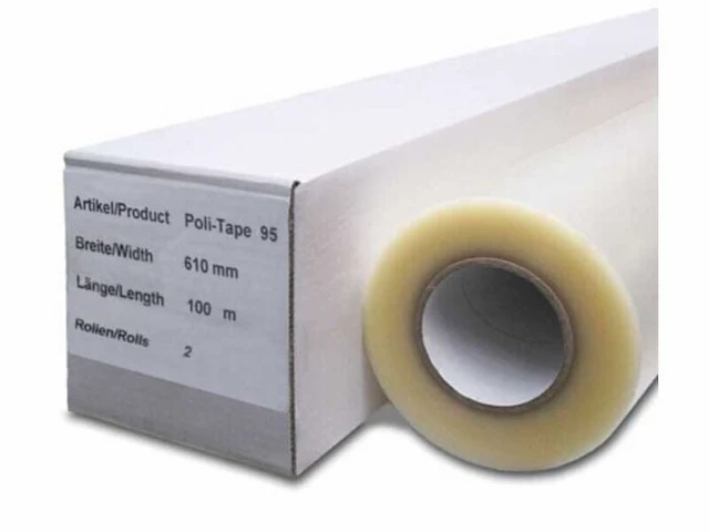 Applicatietape 60cm x 100m politape, pt-95, transparant - afbeelding 2 van  2