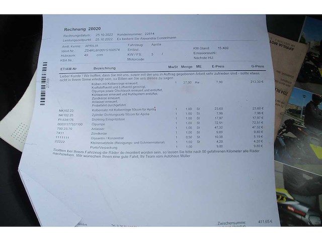 Aprilia - bromscooter - sr50 sport 2 takt - scooter - afbeelding 4 van  12