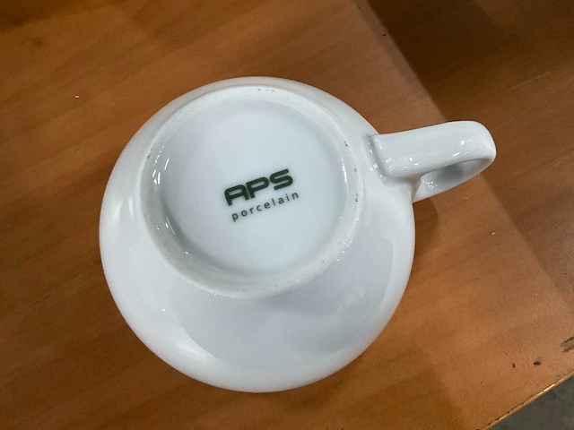Aps espresso- en cappuccinokoppen met schotels - afbeelding 5 van  5