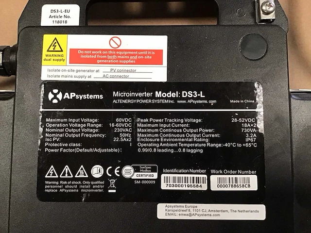 Apsystems ds3-l micro omvormer (3x) - afbeelding 2 van  2