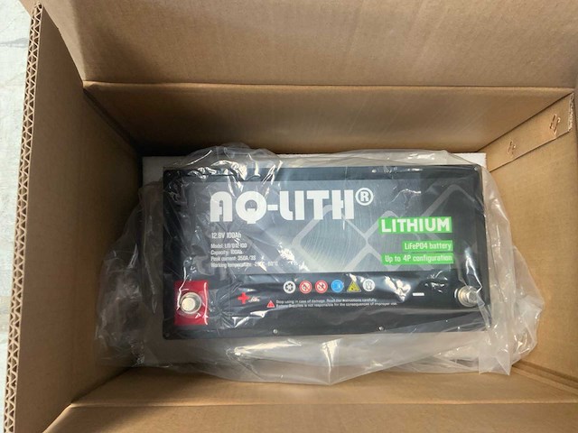 Aq-lith - lifep04 battery - 12,8v 100ah - accu (3x) - afbeelding 6 van  8