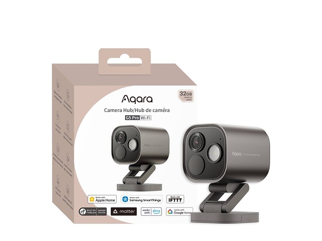 Aqara camera hub g5 pro grijs 2k outdoor beveiligingscamera poe nachtzicht matter &zigbee hub - afbeelding 1 van  5