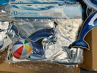 Aqua decal dolphin partij zwembadstickers - afbeelding 2 van  2