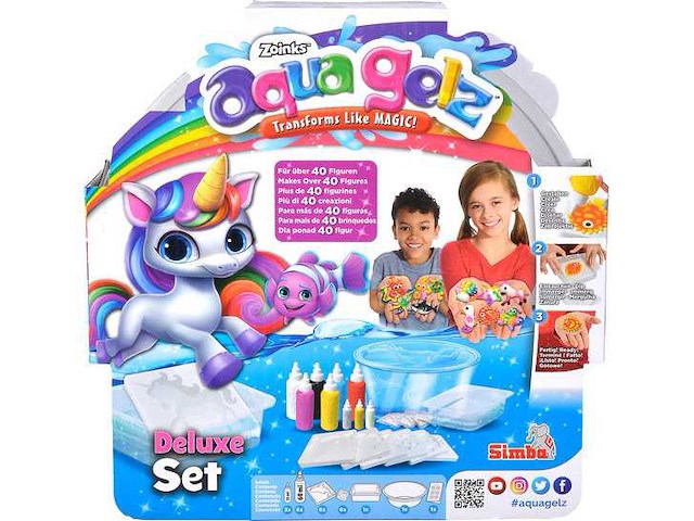 Aqua gelz deluxe set kleurgel (6x) - afbeelding 1 van  4