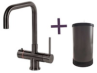 Aqua hot+ 3-in-1 kokendwaterkraan gunmetal met 5 liter boiler