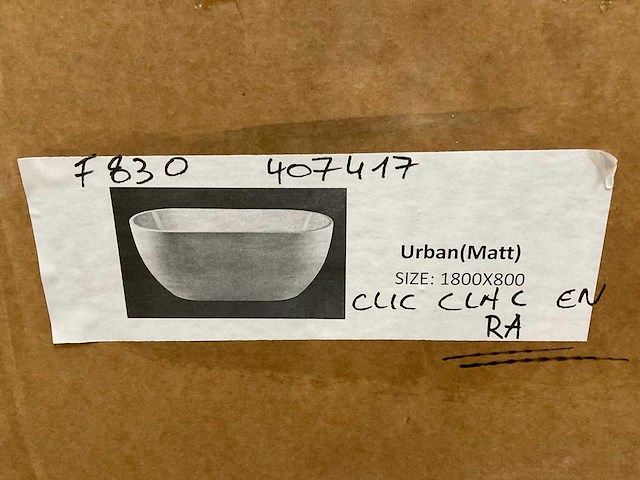 Aqua prestige urban 180x80cm 620.2538 vrijstaand bad - afbeelding 3 van  3