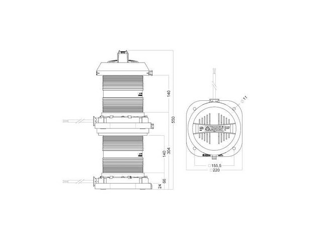 Aqua signal series 70 double navigation light 225 degree - 307602000 - afbeelding 3 van  11