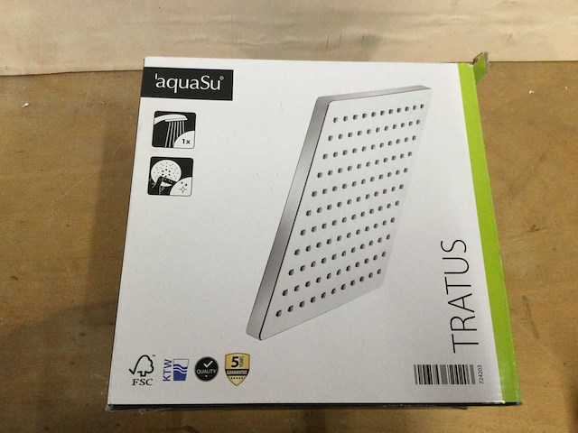 Aqua su/aloni - tratus - stortdouchekop vierkant en rond (5x) - afbeelding 1 van  6