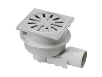 Aquaberg abs doucheput rvs 100x100mm (25x) - afbeelding 1 van  4