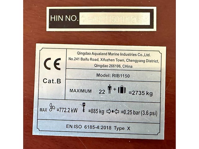 Aqualand rib 1150a rib boot - afbeelding 26 van  32