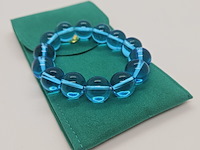 Aquamarijn kleurige armband rond - afbeelding 1 van  4