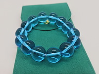 Aquamarijn kleurige armband rond - afbeelding 3 van  4