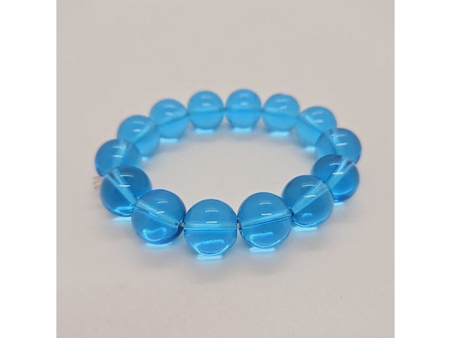 Aquamarijn kleurige armband rond - afbeelding 4 van  4