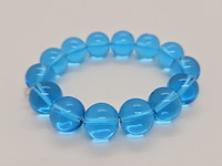 Aquamarijn kleurige armband rond - afbeelding 4 van  4