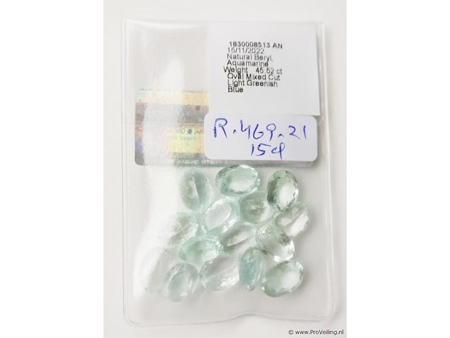 Aquamarine 45.52ct gra certified - afbeelding 3 van  4