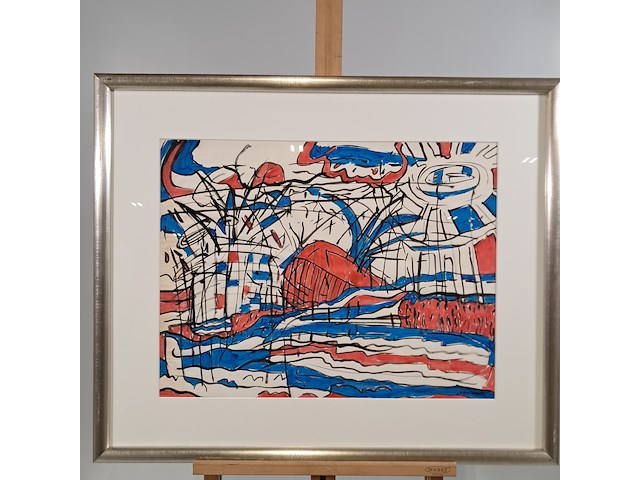 Aquarel, a . roothaan, nova zembla, 1983 - afbeelding 1 van  7