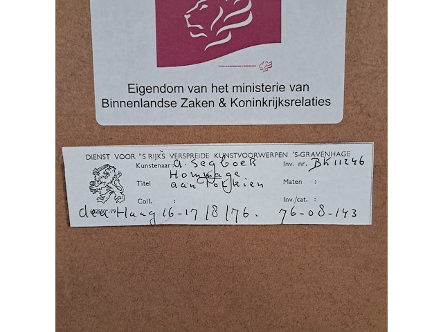 Aquarel, a. segboer, hommage aan tolkien, 1988 - afbeelding 7 van  7